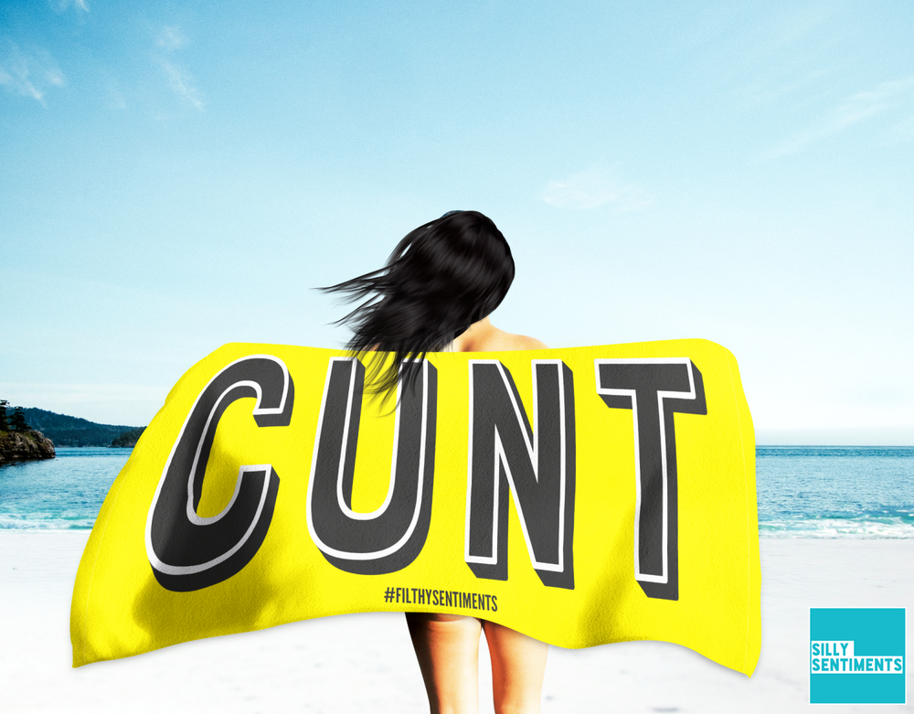 Yellow Cunt Beach Towel #1 image